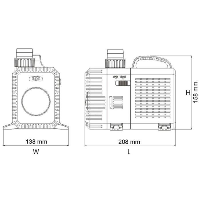 Dränkbara pumpar 12000l/h 100W" - Bild 3
