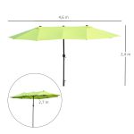 XXL parasoll med handvev 460x270x240 cm - Bild 5