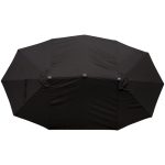 XXL parasoll med handvev svart oval 460x270x240 cm - Bild 3