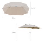 Parasoll solcellsdrivna LED 440×260 cm - Bild 5