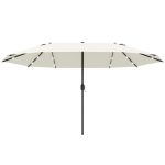 Parasoll solcellsdrivna LED 440x256 cm
