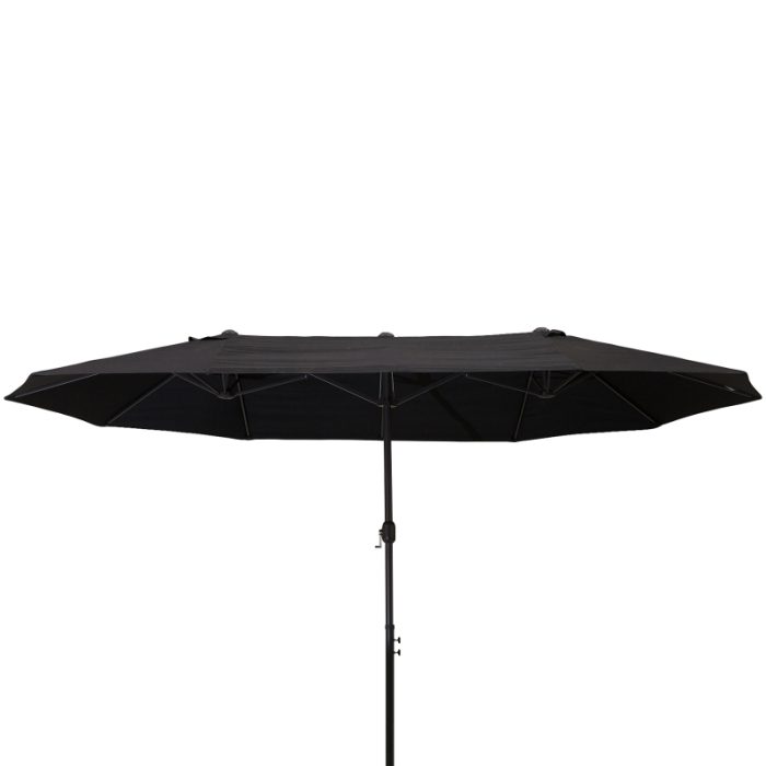 XXL parasoll med handvev svart oval 460x270x240 cm - Bild 6