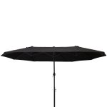 XXL parasoll med handvev svart oval 460x270x240 cm - Bild 6