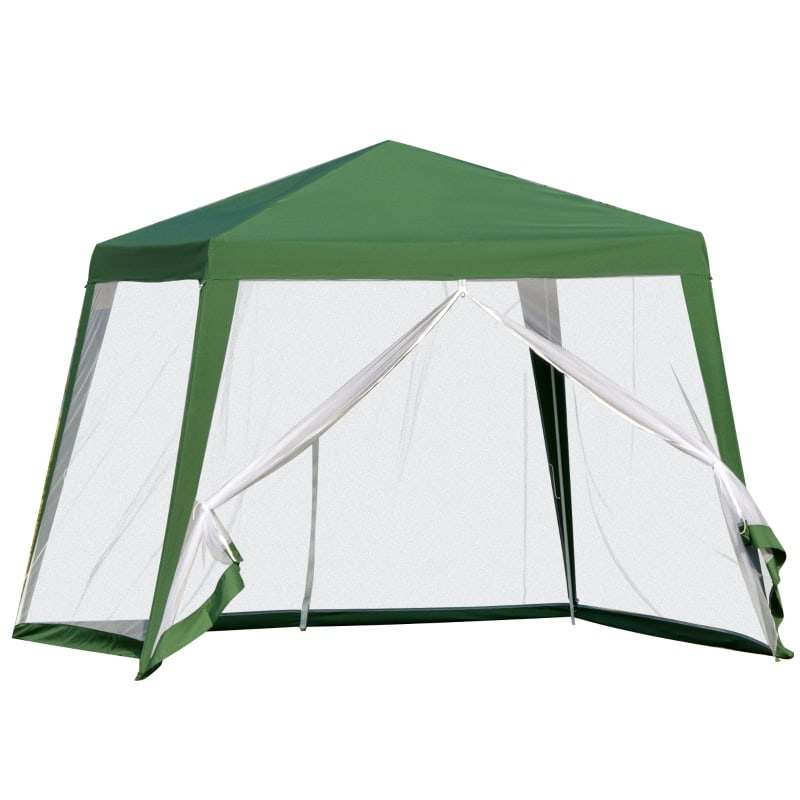 Paviljong med myggnät 3x3 m grön - Bild 1