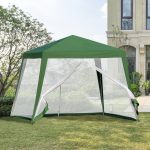 Paviljong med myggnät 3x3 m grön - Bild 3