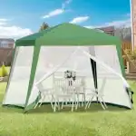 Paviljong med myggnät 3x3 m grön - Bild 2
