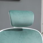 Ergonomisk kontorsstol sammet turkos - Bild 8
