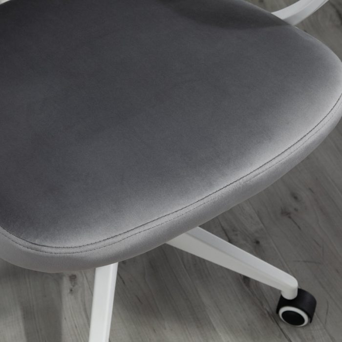 Ergonomisk kontorsstol sammet grå - Bild 8