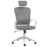 Ergonomisk kontorsstol sammet grå